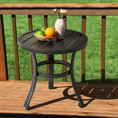 Nuu Garden Outdoor Side Table, Black