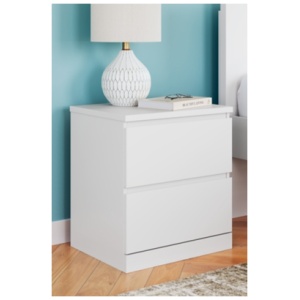 Onita 19" 2 Drawer Nightstand, White