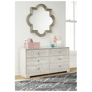 Paxberry 6 Drawer 60" Dresser, Whitewash
