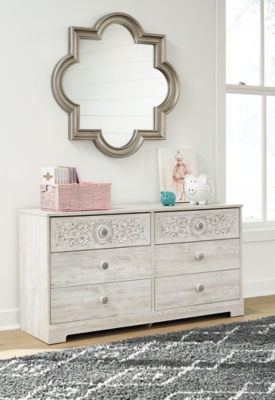 Paxberry 6 Drawer 60" Dresser, Whitewash