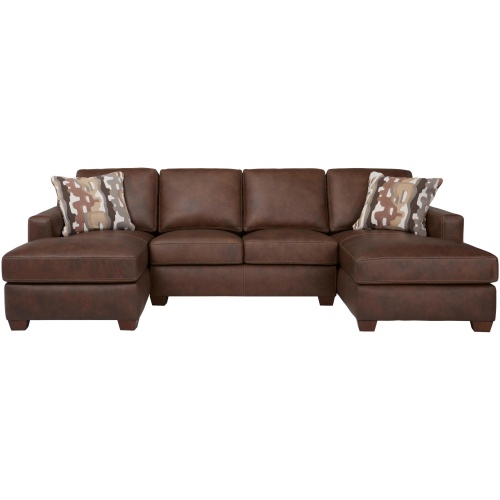Quinton 3-pc. Leather Sectional