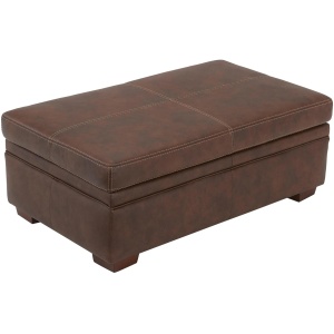 Quinton Leather Storage Ottoman