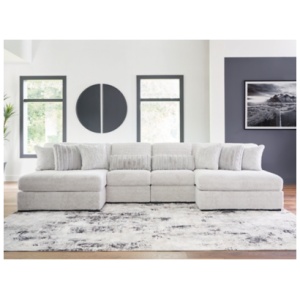 Snodoodle 4-Piece Modular Sectional with Double Chaise, Arctic