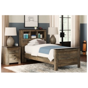 Trinell Twin Bookcase Bed, Brown
