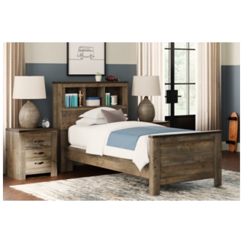 Trinell Twin Bookcase Bed, Brown