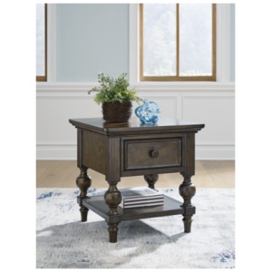 Veramond End Table, Dark Brown