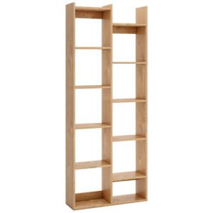 11-Tier Modern Book Organizer Bookcase with Anti-Tipping Kits-Natural