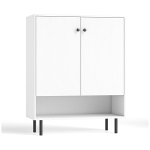 2-Door Sideboard Buffet Cabinet Kitchen with Adjustable Shelf-White