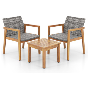 3 Pieces Patio Furniture Set with Chair