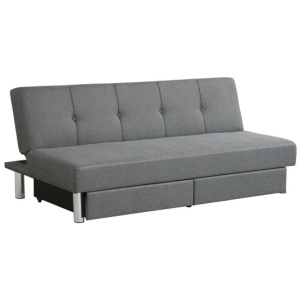 3-Seat Convertible Sofa Bed with 2 Large Drawers and 3 Adjustable Angles