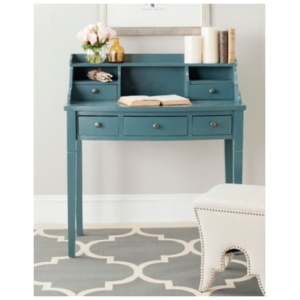 5 Drawer Writing Desk, Blue