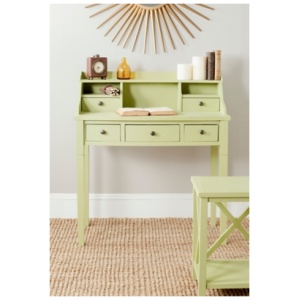 5-Drawer Writing Desk, Green