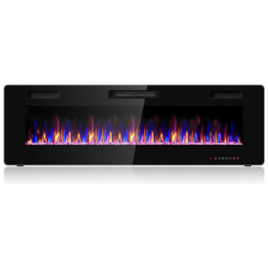 60 Inch Ultra Thin Electric Fireplace with 2 Heat Settings
