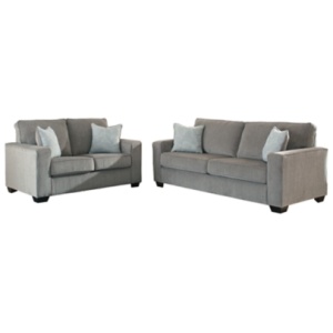 Altari Sofa and Loveseat, Alloy