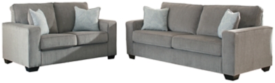 Altari Sofa and Loveseat, Alloy