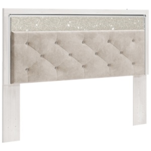 Altyra King/California King Upholstered Panel Headboard, White