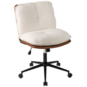 Armless Home Office Chair with Rocking Backrest