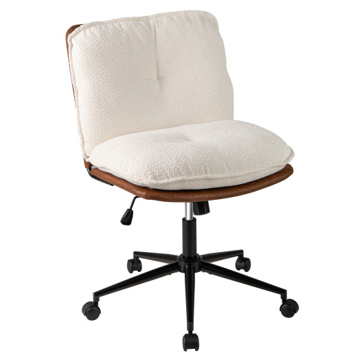 Armless Home Office Chair with Rocking Backrest
