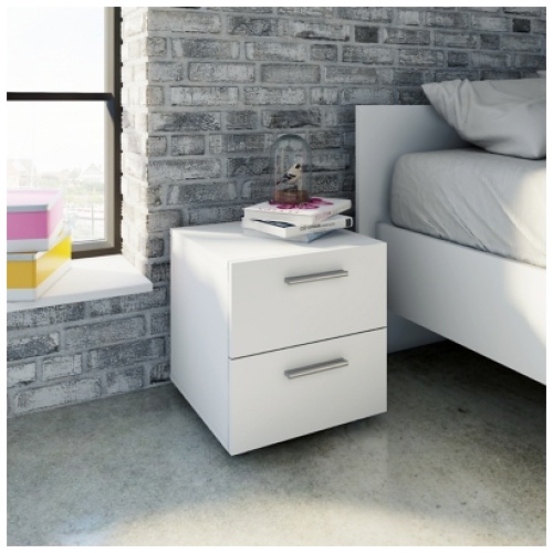 Austin 2 Drawer Nightstand, White