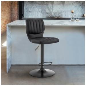Bardot Bardot Adjustable Swivel Bar Stool, Black