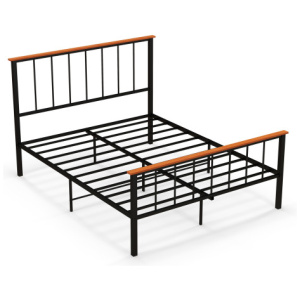 Bed Frame with Headboard and Footboard-Queen Size
