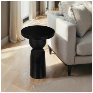 Benzara Tia End Table, Black
