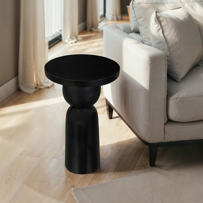 Benzara Tia End Table, Black