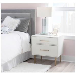 Blythe 2 Drawer Nightstand, White