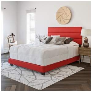 Brayan Upholstered Faux Leather Platform Bed