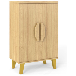 Buffet Cabinet with Double Doors and Raised Legs-Natural