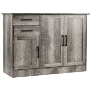 Buffet Storage Cabinet Kitchen Sideboard with 2 Drawers-Gray