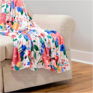 Bursting Blossoms Plush Blanket, 50" x 60"