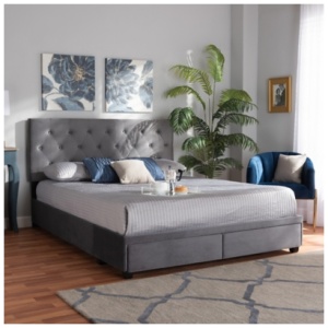 Caronia Upholstered Platform Storage Bed, Gray
