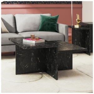Cosmoliving Brielle By Cosmopolitan Coffee Table, Black Marble