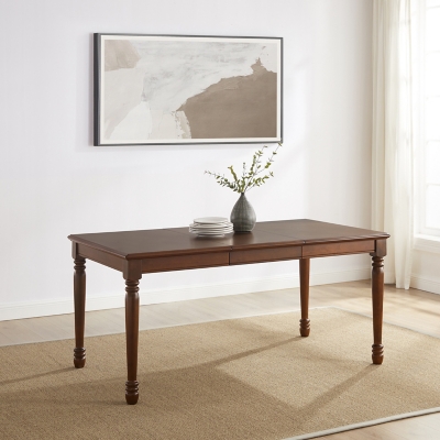 Crosley Furniture Shelby Extendable Dining Table, Dark Cherry