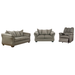 Darcy Sofa, Loveseat and Recliner, Cobblestone