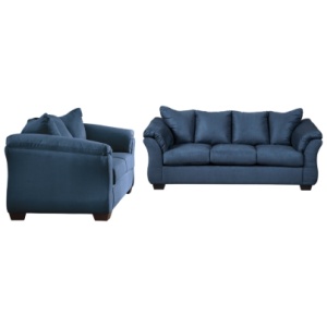 Darcy Sofa and Loveseat, Blue