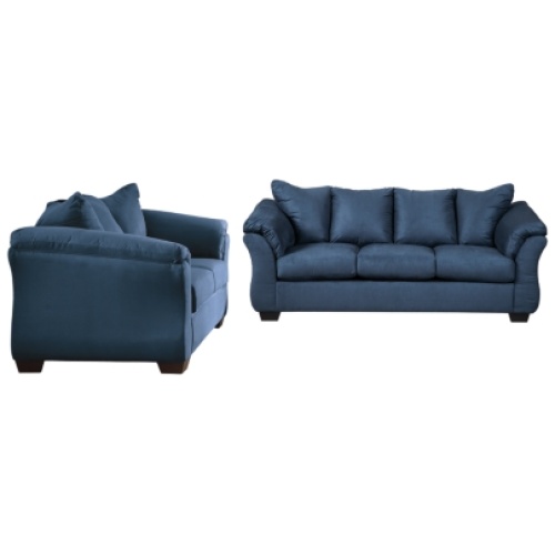 Darcy Sofa and Loveseat, Blue