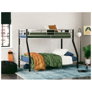 Dinsmore Twin over Full Bunk Bed, Black/Gray