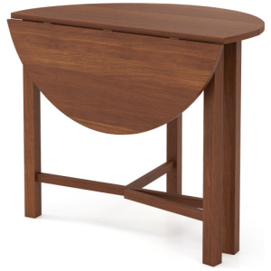 Dual Drop Leaf Dining Table for Small Spaces-Walnut