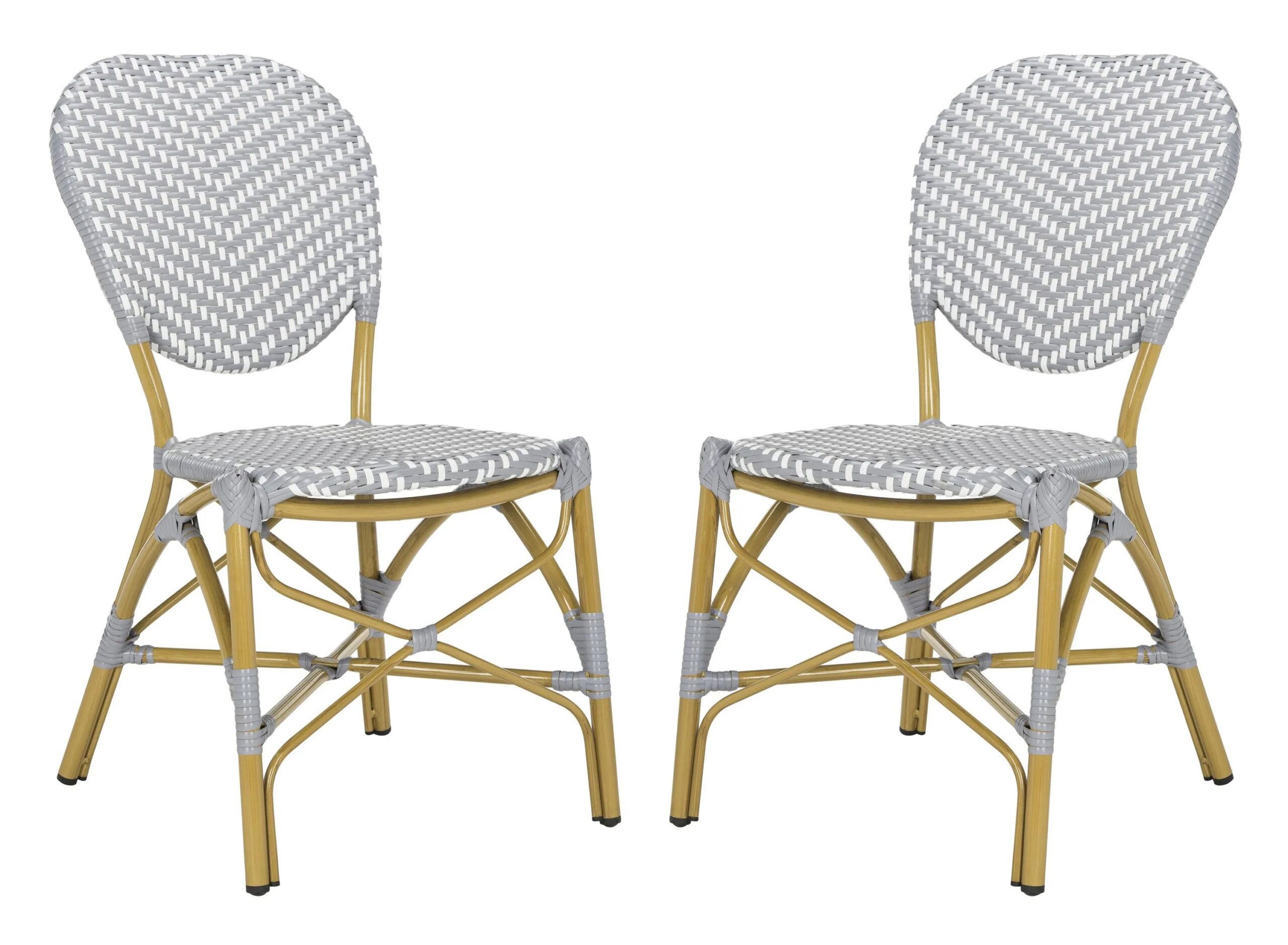 Europa Outdoor French Bistro Side Chair - Set of 2