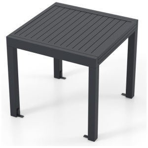 Expandable Patio Dining Table for 4-6 People-Grey