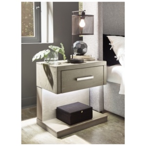 Fawnburg 26" 1 Drawer Charging Nightstand, Gray