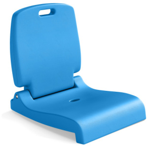 Foldable Outdoor Pool Chair with Handle and Back Support-Blue