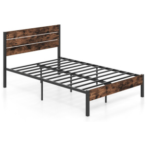 Full/King/Queen/Twin Size Bed Frame with High Headboard and Mute Bar-Full Size