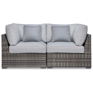 Harbor Court Outdoor Corner Chair (Set of 2), Gray