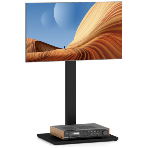 Height Adjustable Floor TV Stand with AV Shelf for 32-70 Inch TVs