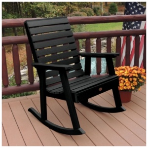 Highwood® Weatherly Outdoor Rocking Chair , Black