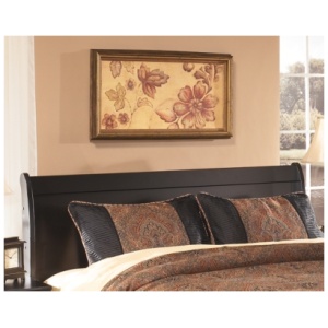 Huey Vineyard Queen Sleigh Headboard, Black