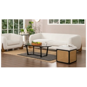Jennifer Taylor home Alpine Sofa, Ivory White